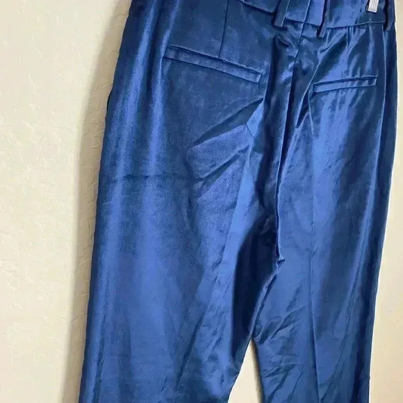 Rag & Bone Libby Velvet Cropped Pants Denim Blue Size 4 - Picture 13 of 15